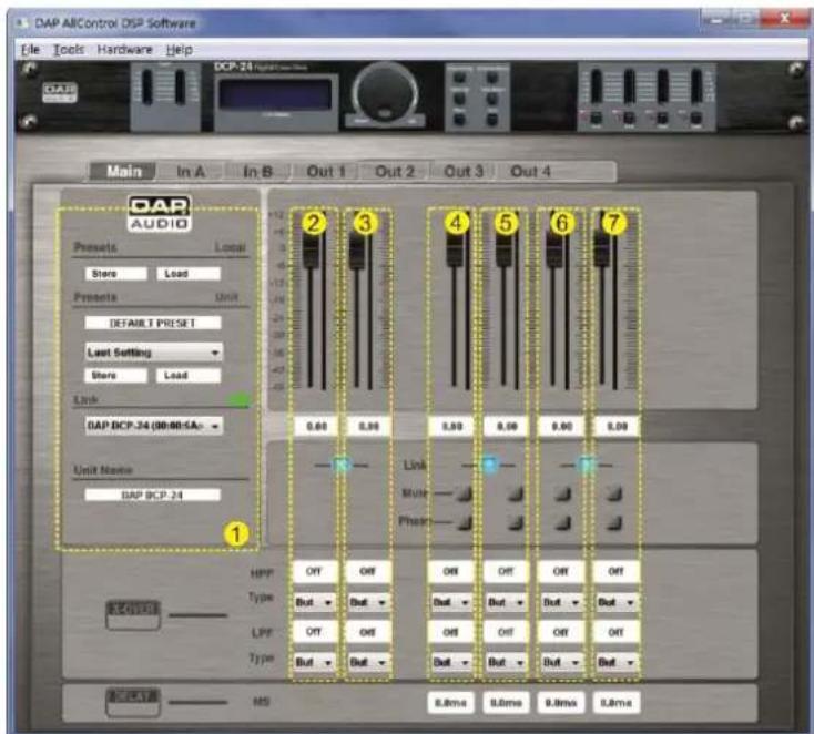 DAP-Audio DCP-26 MKII - Menu principal - 1