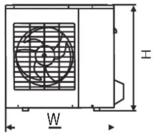 HTW IX39B5 - Unit mounting dimensions: - 2