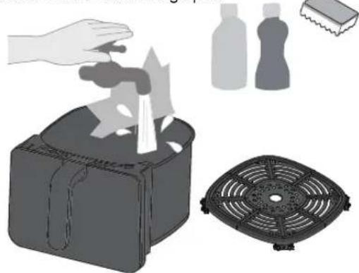 PANASONIC NF-CC600AXE - Frituurmand en bakplaat - 1
