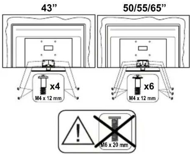 PANASONIC TX-55MXX689 - Montage du socle - 3