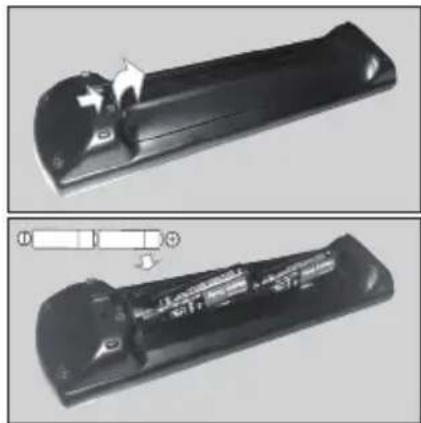 PANASONIC TX-55MXX689 - Saat batterierne i fjernbetjeningen - 1