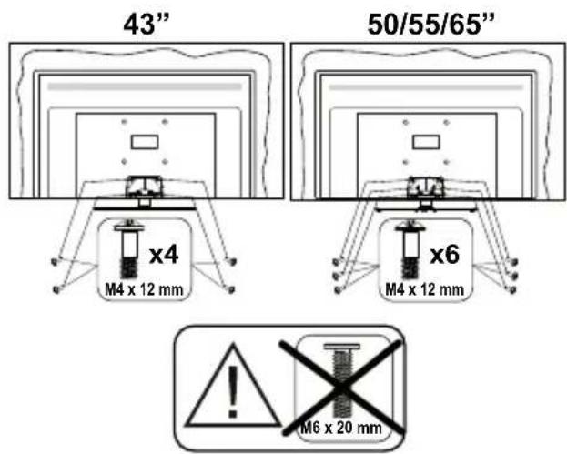 PANASONIC TX-55MXX689 - Montage der Standfuße - 3