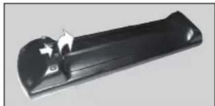 PANASONIC TX-55MXX689 - Inserting the Batteries into the Remote - 1