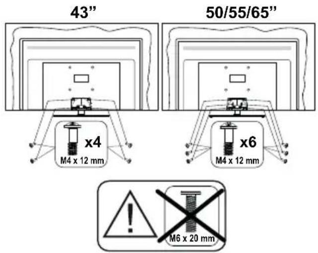 PANASONIC TX-65MX710E - Assembling the pedestal - 3