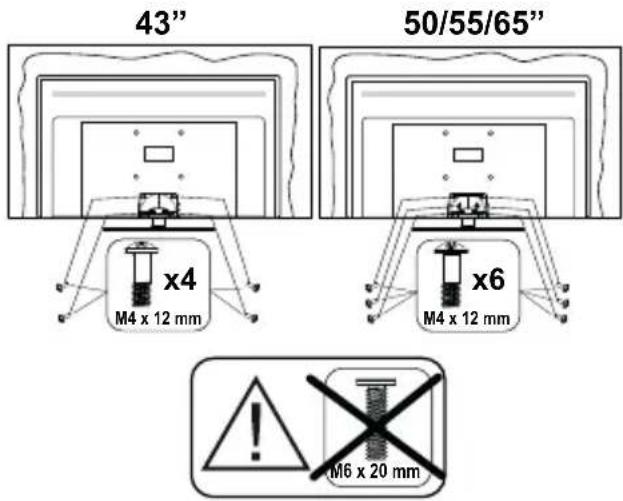 PANASONIC TX-65MX710E - Montage du socle - 3
