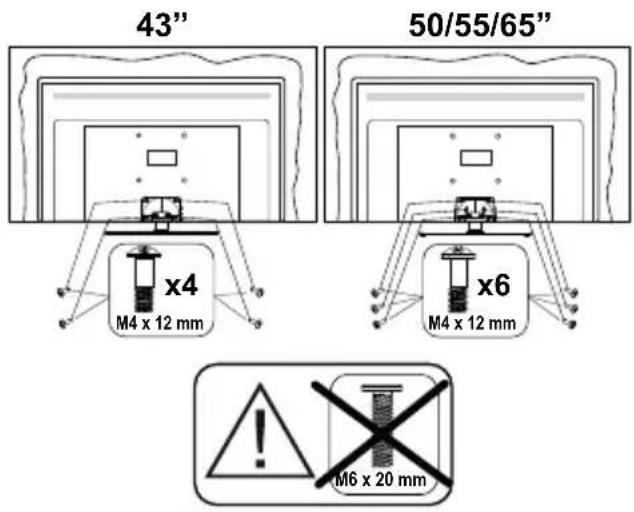 PANASONIC TX-65MX710E - Сглобяване на пиедестала - 3