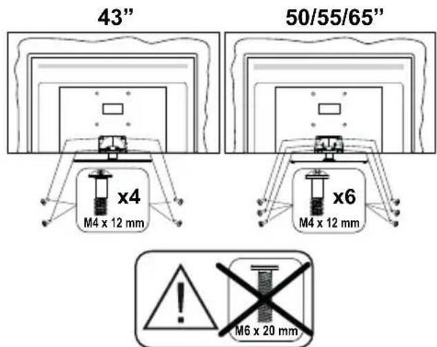 PANASONIC TX-65MX710E - Montáž podstavce - 3