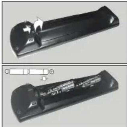 PANASONIC TX-65MX610E - De batterijen in de afstandsbediening plaatsen - 1