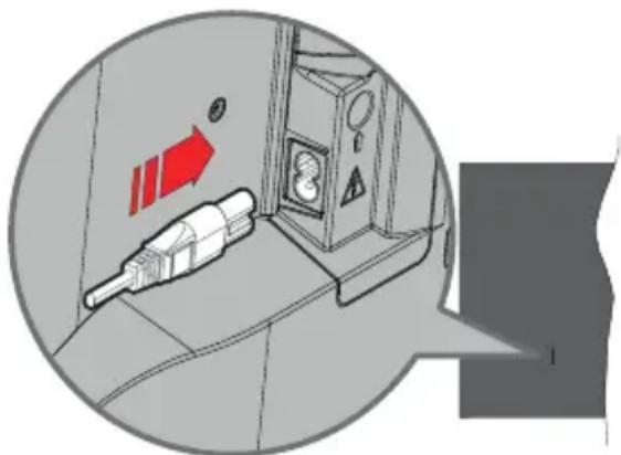 PANASONIC TX-65MX610E - Ligação da alimentação elétrica - 1