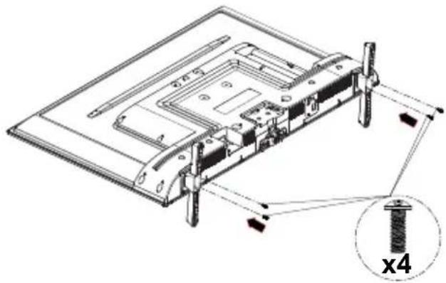 PANASONIC TX-65MX610E - Τοποθέτηση της βάσης - 2