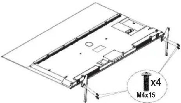 PANASONIC TX-65MZ700E - Montaggio del piedistallo - 2