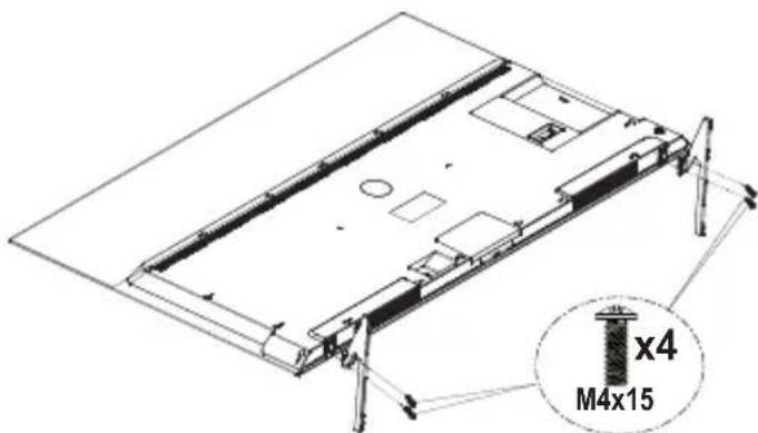 PANASONIC TX-42MZ700E - Τοποθέτηση της βάσης - 2