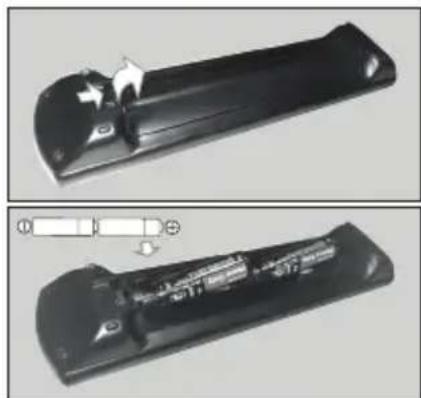 PANASONIC TX-40MS360E - De batterijen in de afstandsbediening plaatsen - 1