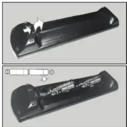 PANASONIC TX-40MS360E - Sæt batterierne i fjernbetjeningen - 1