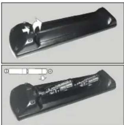 PANASONIC TX-40MS360E - Inserting the Batteries into the Remote - 1