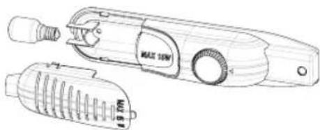 BAUKNECHT KV 195 WS - Sustitución de la bombilla - 1