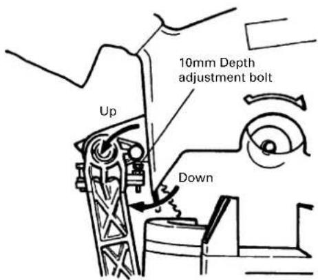HITACHI C 15FB - Checking the saw blade lower limit position - 1