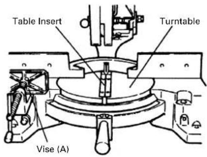 HITACHI C 15FB - Cutting a groove on the table insert - 1