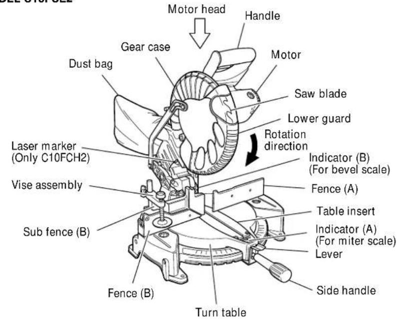 HITACHI C 10FCE2 - NAME OF PARTS - 1