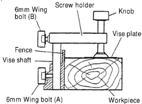 HITACHI C 10FCE2 - Using the Vise Assembly (Standard accessory) - 1