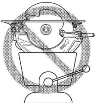 HITACHI C7UR - Never attempt to saw with the circular saw held upside down in a vise. - 1