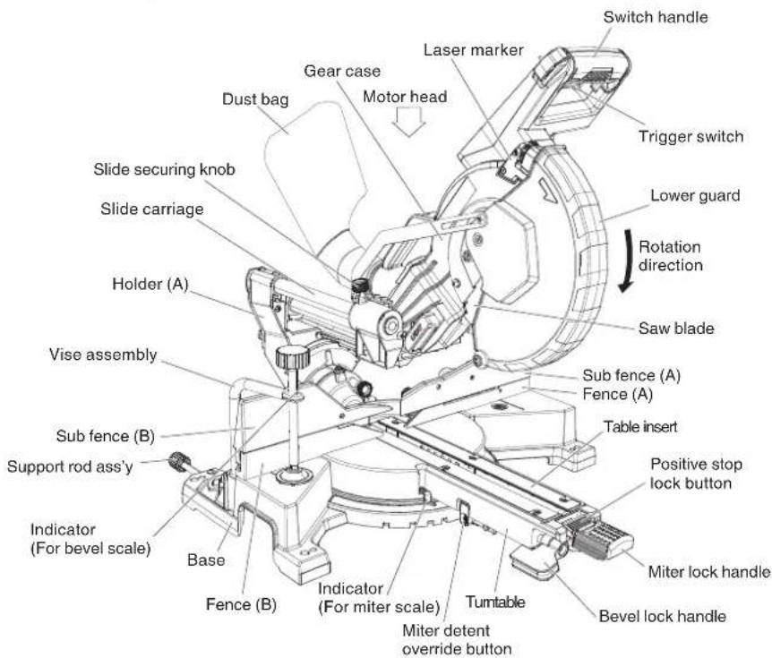 HITACHI C 10FSHC - NAME OF PARTS - 1