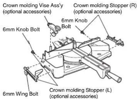 METABO C8FSHE - Cutting method of crown molding without tilting the saw blade. - 1