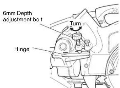 METABO C8FSHE - Checking the saw blade lower limit position - 2