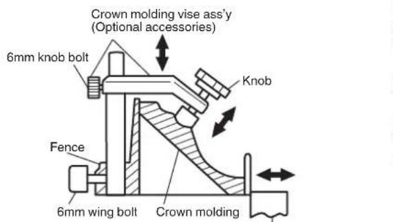 METABO C8FSHE - Cutting method of crown molding without tilting the saw blade. - 2