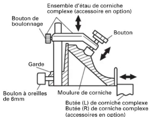 METABO C8FSHE - Méthode de co upe des moulures de corniche sans inclinaison de la lame de scie - 2