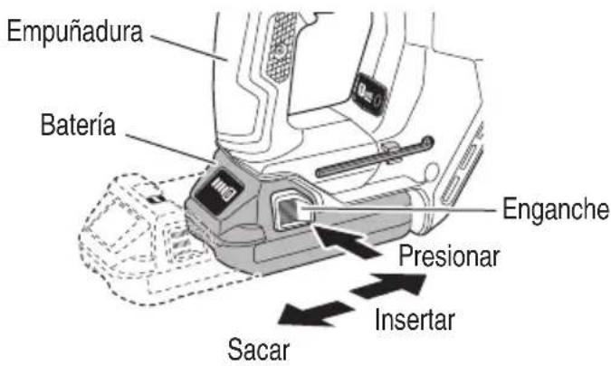 METABO CR18DMA - MÉTODO DE EXTRACCIÓN E INSTALACIÓN DE LA BATERÍA - 1