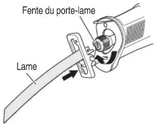 Fente du porte-lame Lame