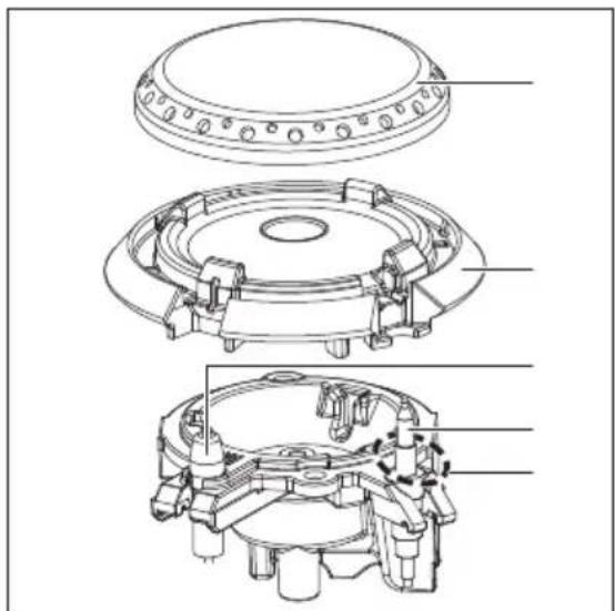 ELECTROLUX KGU643723Z - Burner overview - 1