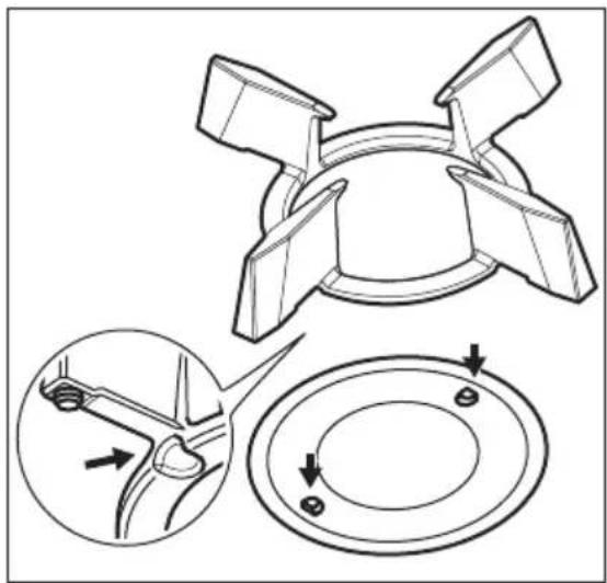 ELECTROLUX KGU643723Z - Entfernen und Einsetzen der Topfträger - 1