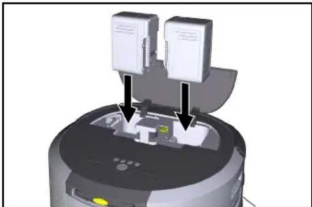 Kärcher KIRA CV 50 - Inserir os conjuntos de bateria - 2