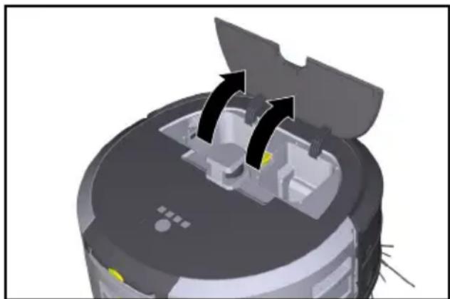 Kärcher KIRA CV 50 - Ta ut batteripakkene - 1