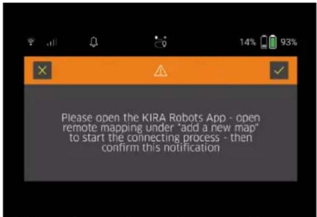 Kärcher KIRA CV 50 - Efetuar viajem de reconhecimento manual com o telecomando - 1