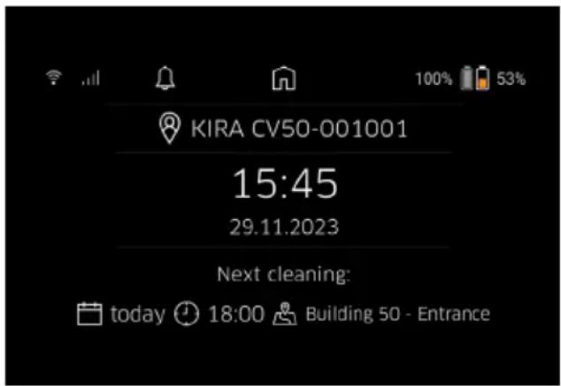 Kärcher KIRA CV 50 - Zapnutí zařízení - 1
