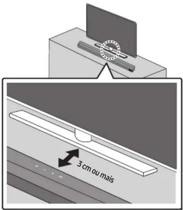 SAMSUNG HW-B650D - INSTALAR O SOUNDBAR SOBRE O SUPORTE DO TELEVISOR - 1