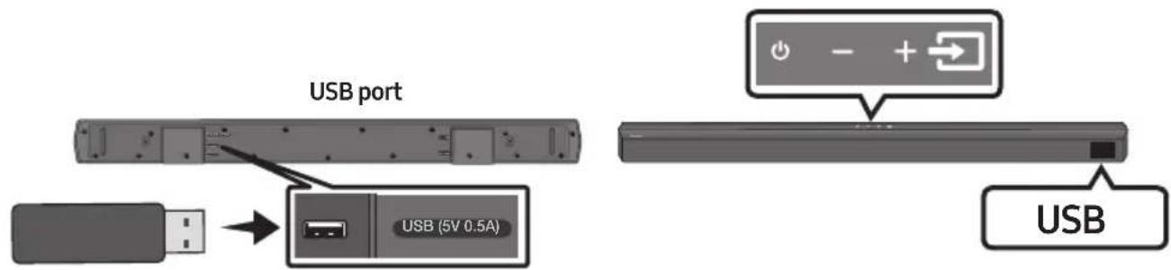 SAMSUNG HW-B650D - CONNECTING A USB STORAGE DEVICE - 1