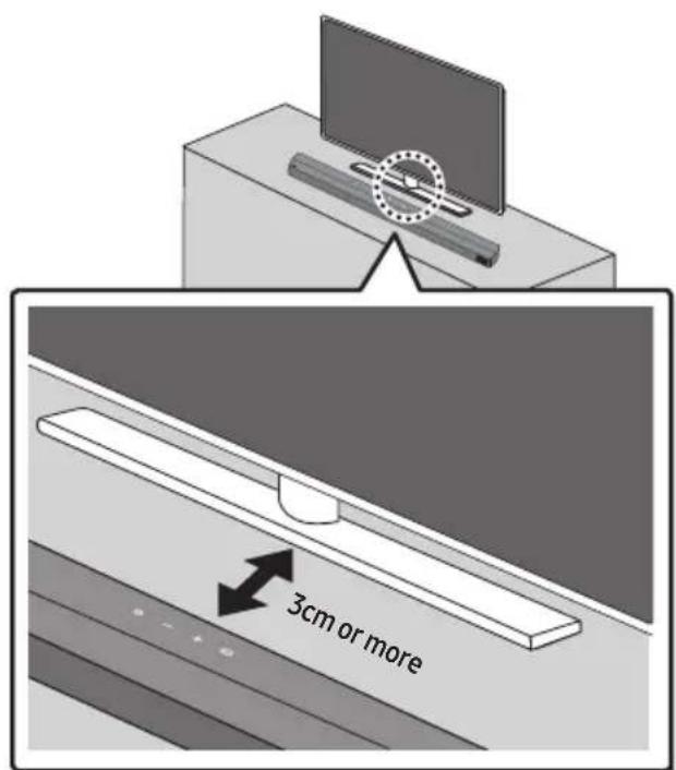 SAMSUNG HW-B650D - PLACING THE SOUNDBAR ON A TV STAND - 1