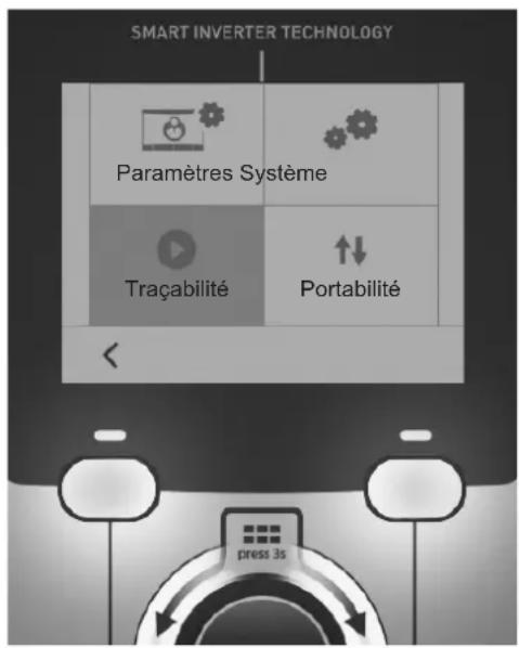 SMART INVERTER TECHNOLOGY Paramètres Système Traçabilité Portabilité <