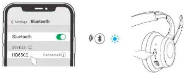 V7 HB650S - Connecting to Bluetooth enabled mobile device - 1