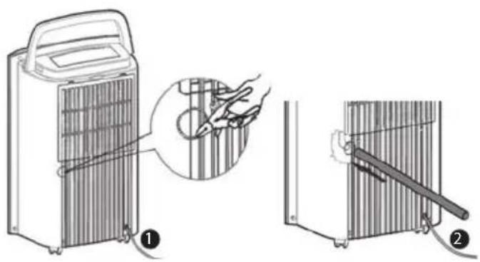 LANAFORM Dehumidifier - INSTALLAZIONE DEL TUBO DI SCARICO - 1
