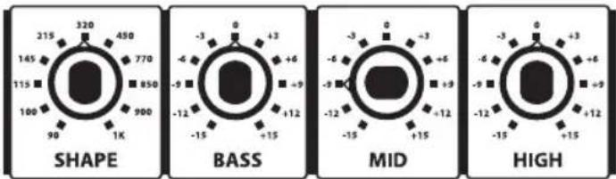 Hartke B600 - Égalisation et réglage Shape - 2