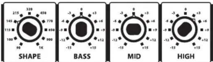 Hartke B200 - Égalisation et réglage Shape - 3