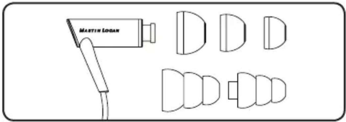 Martin Logan Mikros 70 - SELECTING AND INSERTING EAR TIPS - 1