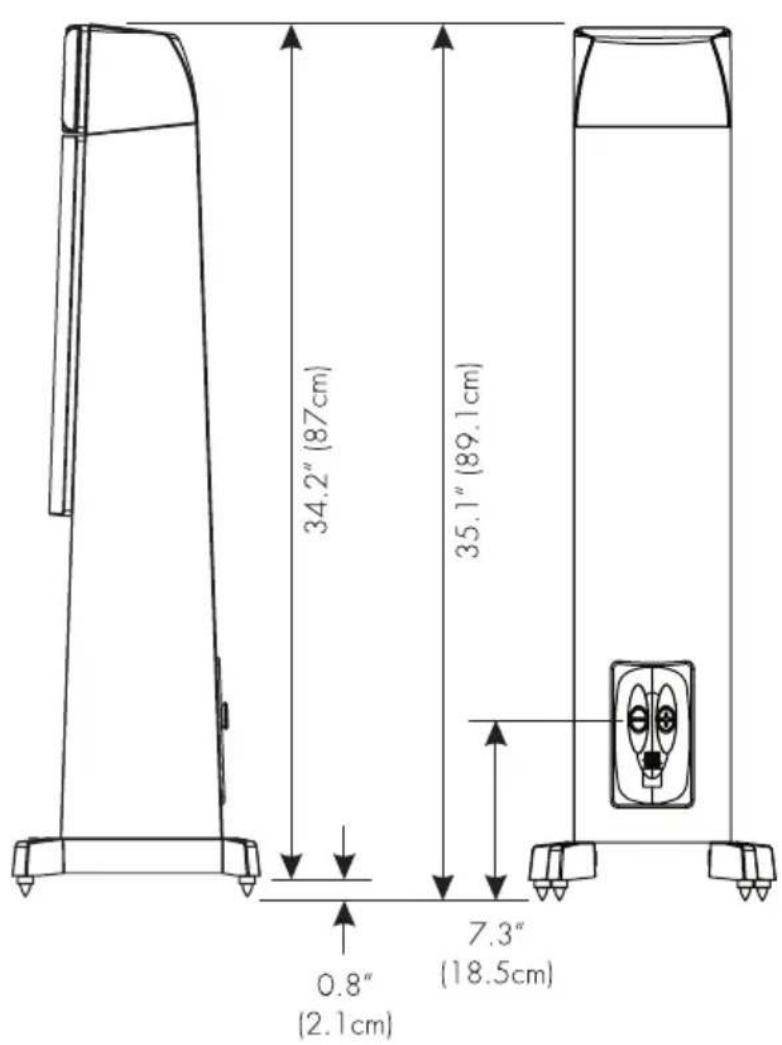 Martin Logan Motion 10 - DIMENSIONAL DRAWINGS MARTINLOGAN MOTION 10 - 4