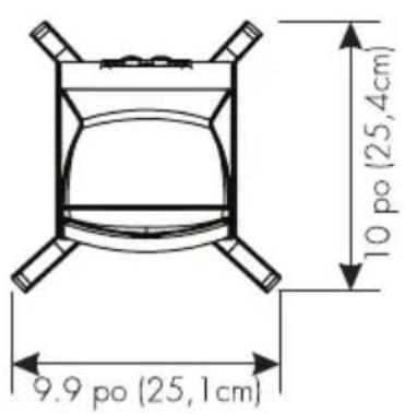 9.9 po (25,1cm) 10 po (25,4cm)