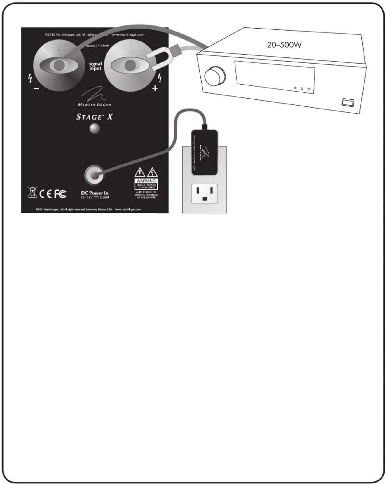 Martin Logan Stage X - Step 3: Power Connection (AC) (see warning) - 16